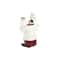8" White Polystone Chef Figurine Salt & Pepper Shaker Holder with Red Accents